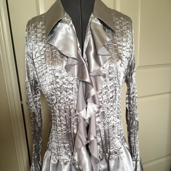 Tops - Victorian Ruffle Top-silver